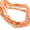 Natural Orange Jade Smooth Rectangle Beads Strand Length 14 Inches and Size 3.5mm to 8mm approx.